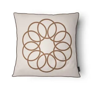 Capa Almofada Moment MT24156 Linho Com Cordão Cru Avelã 43x43cm MT24156 - Tuti Gottô