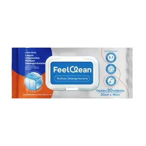 Lenços Umedecidos Feelclean Multiuso 30 Unidades LENCOS UMED FEELCLEAN MULTIUSO 30UN