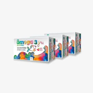 Ômega 3 Jr Sabor Cereja -60 Cáps Mastigáveis -Kit 3 unidades