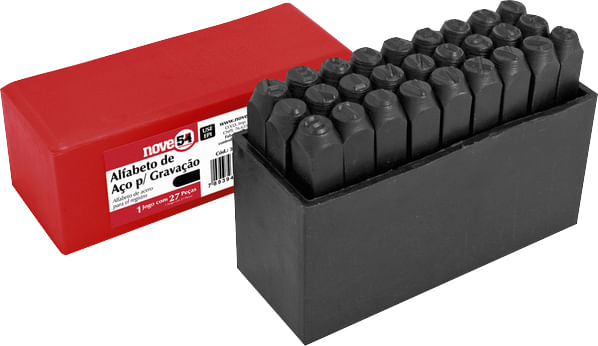 Alfabeto de Aço para Gravação 8mm - NOVE54