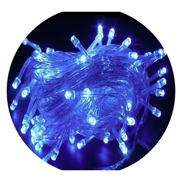 Pisca-Pisca Global 100 Leds Azul Fio Transparente 10 Metros 127V (MP)