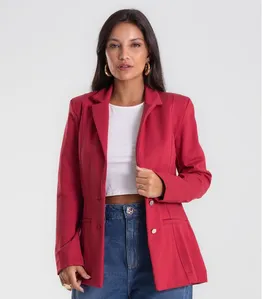 Blazer Feminino Ponto Roma Endless Vermelho P