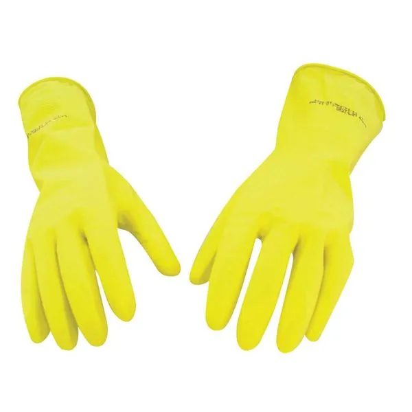 Luva de Látex Amarela com Forro e Palma Anti-Derrapante - KALIPSO Luva látex com forro amarela XG anti-derrapante - KALIPSO