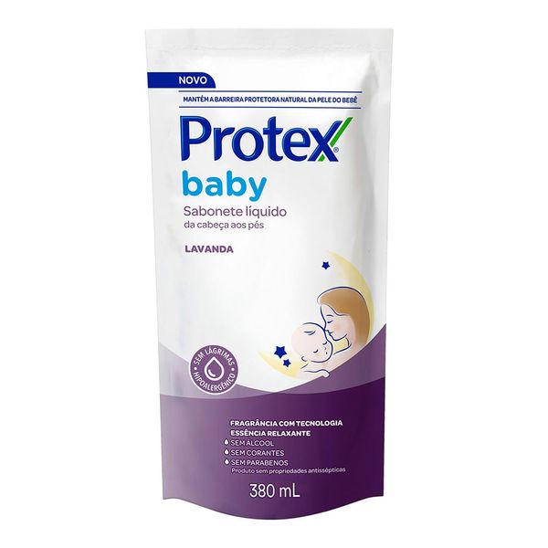 Sabonete Líquido Protex Baby Da Cabeça aos Pés Lavanda Refil 380ml
