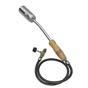 Lança Chamas 35cm Acendedor Manual com Mangueira e Registro Abre Fecha Prata Papaléguas Lança Chamas 35cm Acendedor Manual com Mangueira Prata Papaléguas