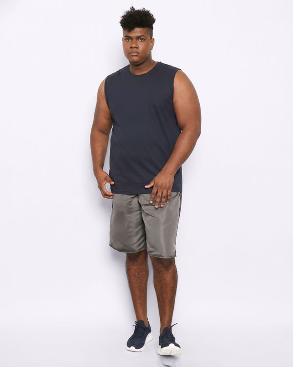 Kit 2 Bermudas Esportiva Plus Size Masculina Cinza e Preta G3