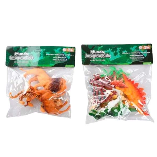 Conjunto Animais Imagina Kids Plástico Sortido LM3164 - honeyhome