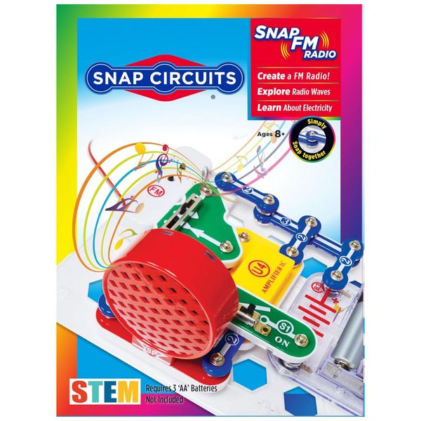 Snap Circuits FM Radio Kit – Kit Educacional de Eletrônica para Crianças a Partir de 8 Anos