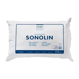 Travesseiro Sonolin Prime em Fibra Siliconada 50x70cm Branco Branco