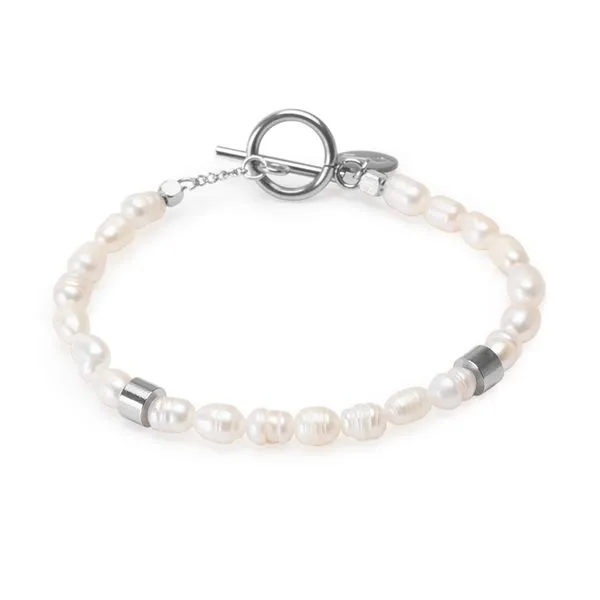 Pulseira Doja de Pérola Natural Branca Branco G-GG