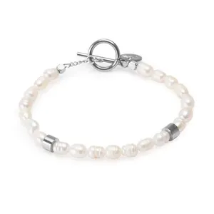 Pulseira Doja de Pérola Natural Branca Branco G-GG