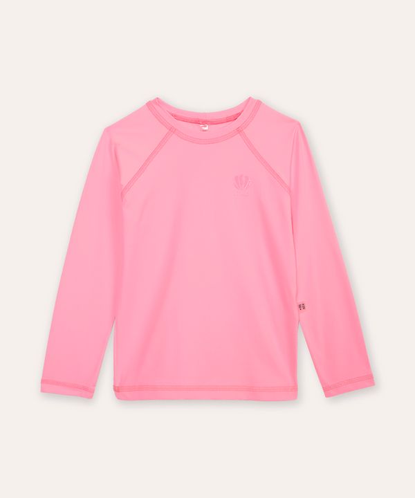 blusa infantil manga longa proteção uv rosa 10