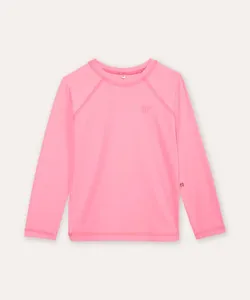 blusa infantil manga longa proteção uv rosa 8