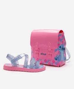 rasteirinha grendene infantil com brinde stitch azul 25