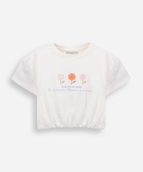 blusa infantil manga curta algodao off white 10