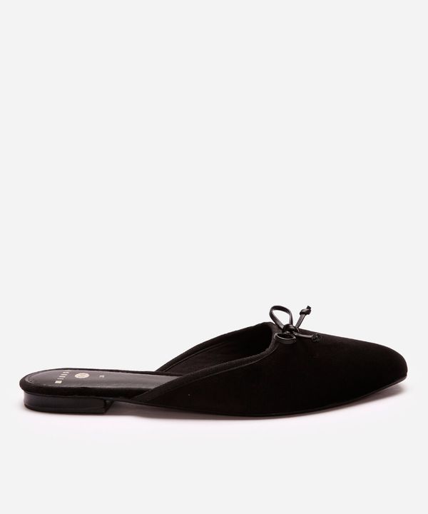 mule de veludo com laço mindset preto 35