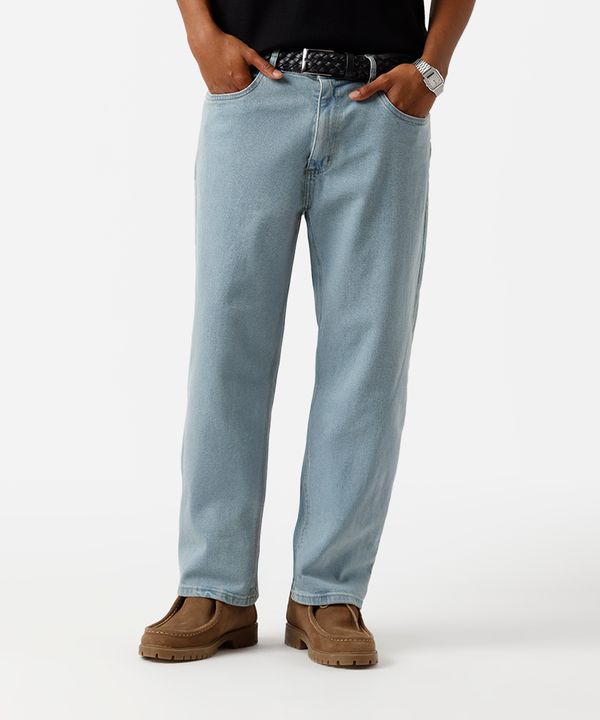 calça reta masculina jeans azul 42
