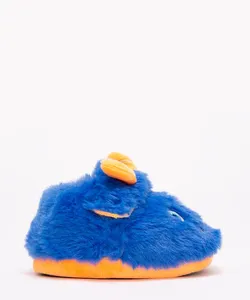 pantufa infantil de pelúcia monstro azul 21-22