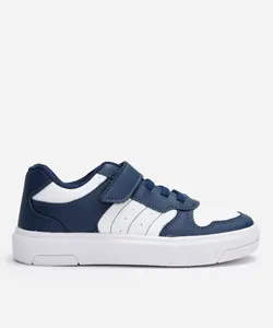 tênis infantil com recortes e velcro azul 29