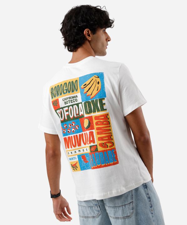 camiseta masculina de algodão estampada off white GG