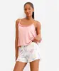short doll feminino de viscose floral off white M