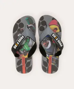 chinelo infantil free fire ipanema cinza 27-28