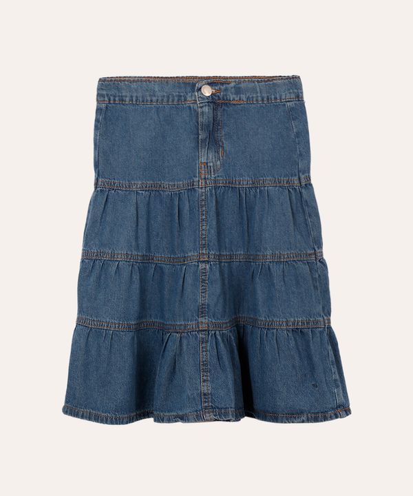 saia jeans midi infantil três marias azul 10