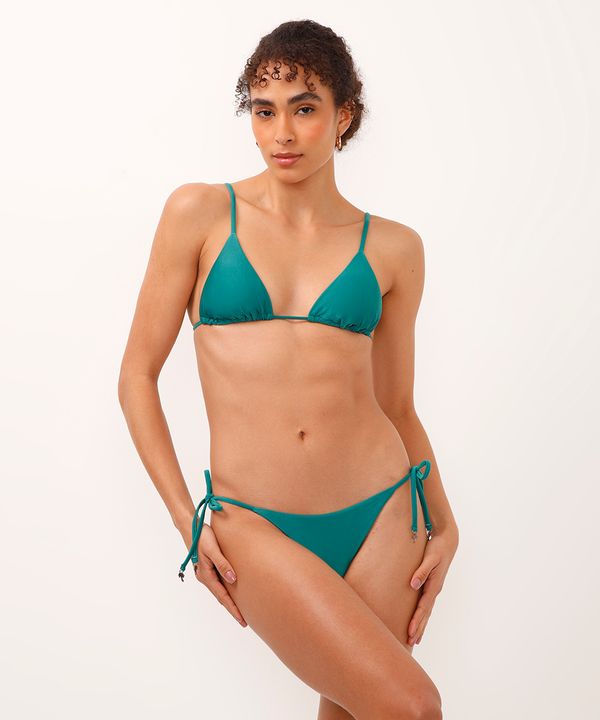 biquíni calcinha tanga com laço proteção uv verde P