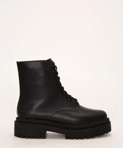 bota tratorada cano médio plataforma oneself preta 36