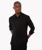 camisa slim fit xadrez manga longa preto P