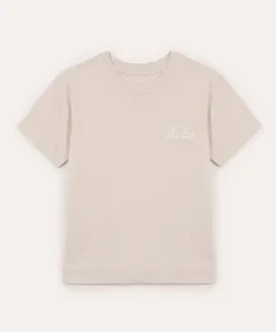 camiseta de algodão infantil manga curta high wave bege 4