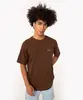 camiseta de algodão sunset manga curta marrom G