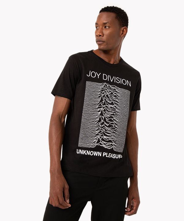 camiseta de algodão manga curta joy division preto P