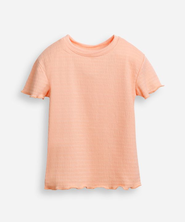 blusa infantil texturizada com frufru laranja 8