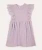 vestido midi infantil babado floral lilás 10
