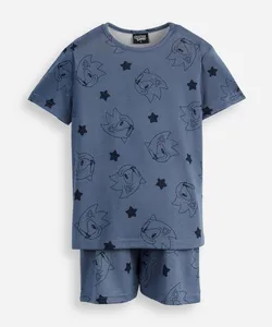 pijama curto infantil sonic azul 6