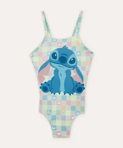 maiô infantil quadriculado stitch proteção uv colorido 14