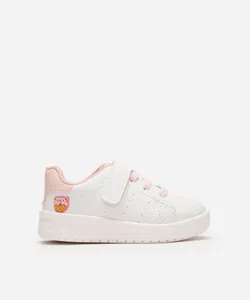 tênis casual infantil com velcro branco 26