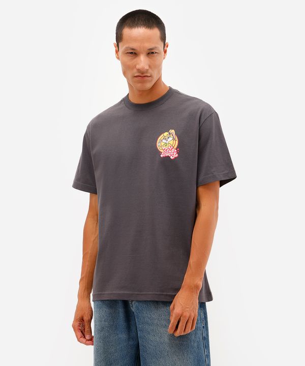 camiseta masculina de algodão looney tunes cinza G