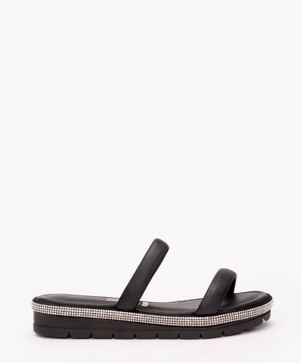 tamanco flatform com strass vizzano preto 35
