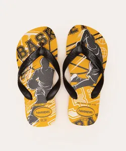 chinelo infantil top basquete havaianas amarelo 29-30