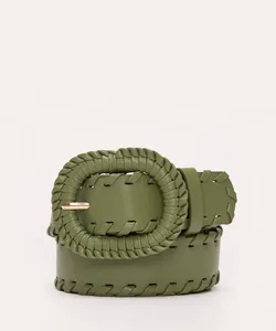 cinto com tiras e fivela verde militar 100CM