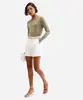 short de alfaiataria feminino com cinto off white 36