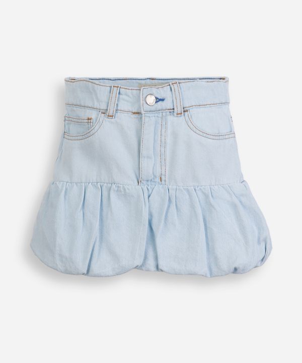 saia infantil jeans balonê azul 12