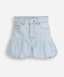 saia infantil jeans balonê azul 6