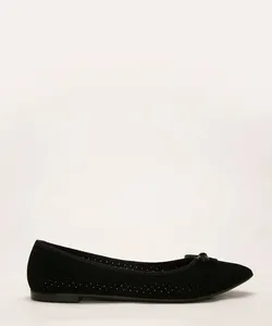sapatilha de suede bico fino moleca preta 39