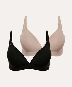 kit de 2 sutiãs meia taça delrio colorido 46