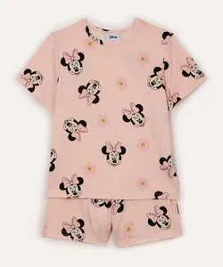 pijama curto infantil minnie rosa 4