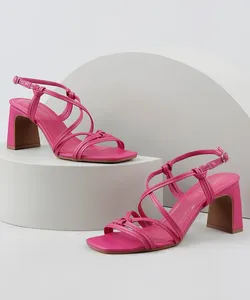 Sandália Feminina Oneself Salto Reto Pink 39