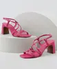 Sandália Feminina Oneself Salto Reto Pink 36